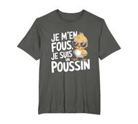 Je m'en Fous Je suis Un Poussin Tee Homme Femme Original T-Shirt, Homme Grandes Tailles, Asphalte, 4X Tall