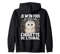 Je Men Fous Je suis Une Chouette de l'Oural - Chouette de Sweat à Capuche