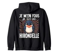 Je M'en Fous Je suis Une Hirondelle - Mignonne Hirondelle Sweat à Capuche