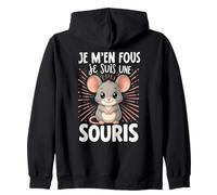Je M'en Fous Je suis Une Souris - Souris Mignonne Sweat à Capuche