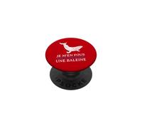 Je m'en Fous Parce Que Je suis Une Baleine Drôle Provocation PopSockets PopGrip Adhésif