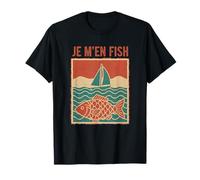 Je M'en Poisson Pun Bateau à Voile Vintage T-Shirt