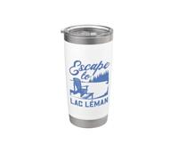 Je m'enfuis vers le lac Léman Gobelet isotherme en acier inoxydable double paroi