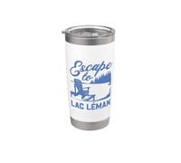 Je m'enfuis vers le lac Léman Gobelet isotherme en acier inoxydable double paroi