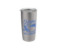 Je m'enfuis vers le lac Léman Gobelet isotherme en acier inoxydable double paroi