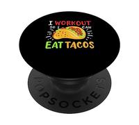 Je m'entraîne pour Pouvoir Manger des Tacos PopSockets PopGrip Adhésif