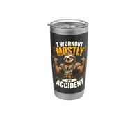 Je m'entraîne surtout par hasard - Design amusant Gobelet isotherme en acier inoxydable double paroi