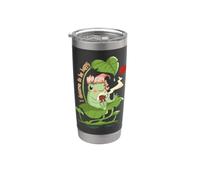 Je mérite d'être heureuse Frog Positivity Gobelet isotherme en acier inoxydable double paroi