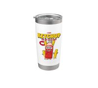 Je mets du ketchup sur mon ketchup (déclaration culinaire amusante) Gobelet isotherme en acier inoxydable double paroi