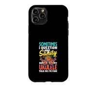 Je Mets en Doute ma santé mentale mais Mon ukulélé m'a Dit Que j'allais Bien Coque pour iPhone 11 Pro