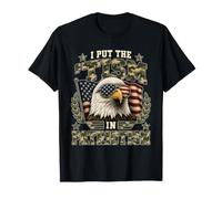 Je Mets Le tisme dans Le patriotisme | Drapeau d'aigle Amusant du 4 Juillet T-Shirt