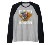 Je Mets Tism dans Patriotisme Raton Laveur Aigle Chauve 4 Manche Raglan