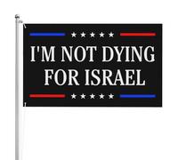 Je meurs pour Israël - Drapeaux 90 x 150 cm (3 x 5 pi) double face - Impression haute définition - Résistants aux intempéries - Festivals sportifs