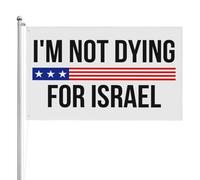 Je meurs pour Israël - Drapeaux 90 x 150 cm (3 x 5 pi) double face - Impression haute définition - Résistants aux intempéries - Festivals sportifs