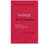 Je M'évalue - Mathématiques Programme De 5e