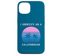 Je m'identifie comme Un californien au Coucher du Soleil, Palm Trees Love CA Coque pour iPhone 13