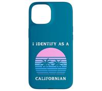 Je m'identifie comme Un californien au Coucher du Soleil, Palm Trees Love CA Coque pour iPhone 15