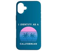 Je m'identifie comme Un californien au Coucher du Soleil, Palm Trees Love CA Coque pour iPhone 16 Plus