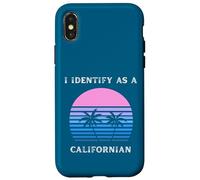 Je m'identifie comme Un californien au Coucher du Soleil, Palm Trees Love CA Coque pour iPhone X/XS