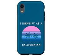 Je m'identifie comme Un californien au Coucher du Soleil, Palm Trees Love CA Coque pour iPhone XR