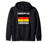 Je m'identifie comme un drapeau allemand drôle de l'Allemagne, fierté allemande Sweat à Capuche