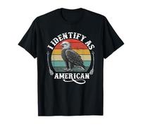 Je m'identifie comme Un Drapeau américain Patriot USA Eagle 1776 T-Shirt