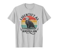 Je m'identifie comme Un Drapeau américain Patriot USA Eagle 1776 T-Shirt