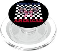 Je m'identifie comme Un Patriote américain du Drapeau américain du 4 Juillet PopSockets PopGrip pour MagSafe