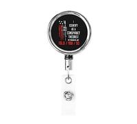 Je m'identifie comme un théoricien du complot Les pronoms vous sont dits donc Porte-badge rétractable Reel Clip Id Card Holder forNurse Student Office Worker