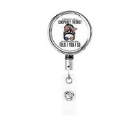Je m'identifie comme un théoricien du complot Les pronoms vous sont dits donc Porte-badge rétractable Reel Clip Id Card Holder forNurse Student Office Worker