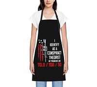 Je m'identifie comme un théoricien du complot Les pronoms vous sont dits Tabliers pour femmes hommes Tablier à bavette imperméable Tabliers de chef pour la cuisine Cuisson Cuisson Barbecue Jardinage