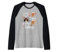 Je m'occupe des Petites dindes Les Plus Mignonnes, Funny Nurse Turkey Cute Manche Raglan