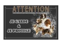 Je Monte la Garde personnalisée Berger Australien Rouge - pré perforée et vis livrées. De 30 cm à 15 cm…
