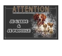 Je monte la garde personnalisée épagneul-breton - pré perforée et vis proposées. De 30 cm à 15 cm…