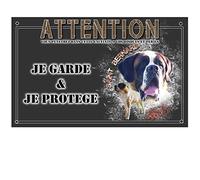 Je monte la garde personnalisée male saint-bernard - pré percée et vis livrées. De 30 cm à 15 cm…