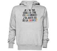 Je N’AI Pas Choisi D’être Est-Allemand(E) Gris Sweat À Capuche Sweat-Shirt Jersey Unisexe Homme Femme Grey Unisex Hoodie