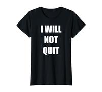 Je n'abandonnerai Pas T-Shirt Graphique avec Valeur, Femme, Noir, S