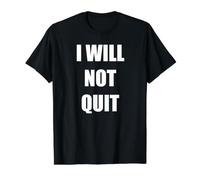 Je n'abandonnerai Pas T-Shirt Graphique avec Valeur, Homme, Noir, S