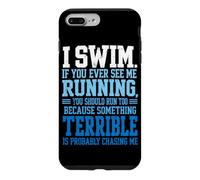 Je nage si jamais tu me Vois Courir Un Nageur drôle Qui nage Coque pour iPhone 7 Plus/8 Plus