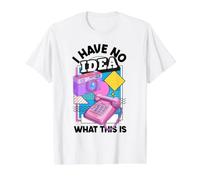Je n'ai Aucune idée de ce Que C'est Le millésime des années 2000 T-Shirt Graphique avec Valeur, Homme, Blanc, L