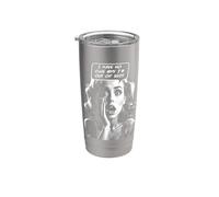 Je n'ai aucune idée de la raison pour laquelle je suis sortie du lit, fille sarcastique du pop art Gobelet isotherme en acier inoxydable double paroi