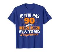 Je n'ai Pas 90 Ans j'ais 18 Ans - Anniversaire Blague T-Shirt, Homme, Bleu Royal, XXL
