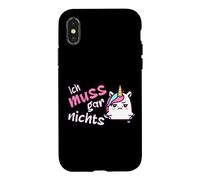 Je n'ai Pas à Le Faire. Déclaration de Licorne Sinistre et drôle Coque pour iPhone X/XS