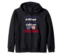 Je n'ai Pas Besoin de thérapie Cadeau Voyage Etats Unis USA Sweat à Capuche