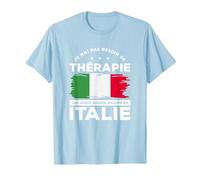 Je n'ai Pas Besoin De Thérapie Italie T-Shirt, Homme, Bleu Céleste, XL