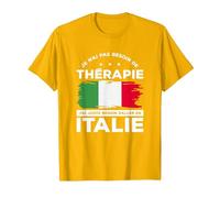Je n'ai Pas Besoin De Thérapie Italie T-Shirt, Homme, Doré Vif, S