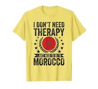 Je n'ai Pas Besoin de thérapie, J'Ai Juste Besoin d'aller au Maroc T-Shirt, Homme, Citron, S