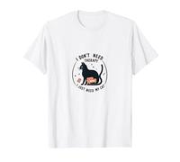 Je n'ai Pas Besoin de thérapie, J'Ai Juste Besoin de Mon Chat, Un Amoureux drôle des Animaux T-Shirt, Homme, Blanc, 3XL