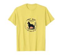 Je n'ai Pas Besoin de thérapie, J'Ai Juste Besoin de Mon Chat, Un Amoureux drôle des Animaux T-Shirt, Homme, Citron, XL