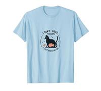 Je n'ai Pas Besoin de thérapie, J'Ai Juste Besoin de Mon Chat, Un Amoureux drôle des Animaux T-Shirt, Homme, Bleu Céleste, 3XL